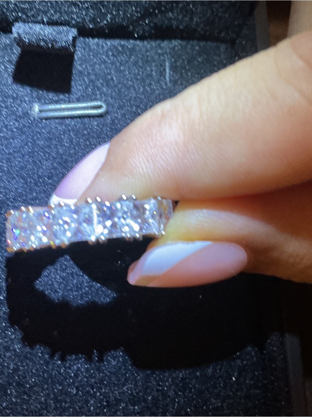 Sparkling Cubic Zirconia Eternity Band in White